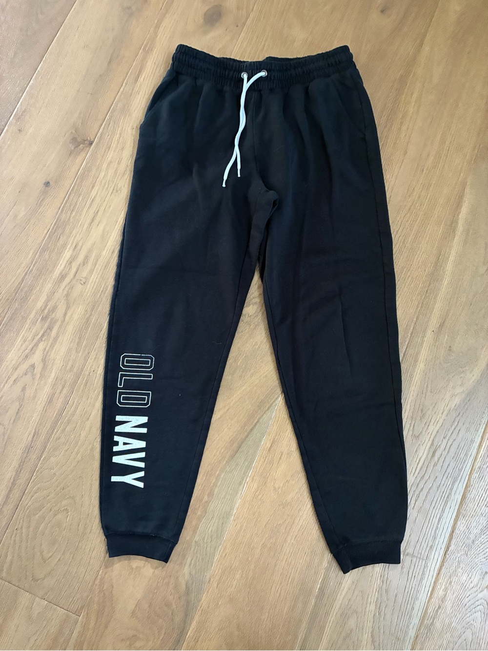 Old Navy Black Jogger Sweatpants with White Logo